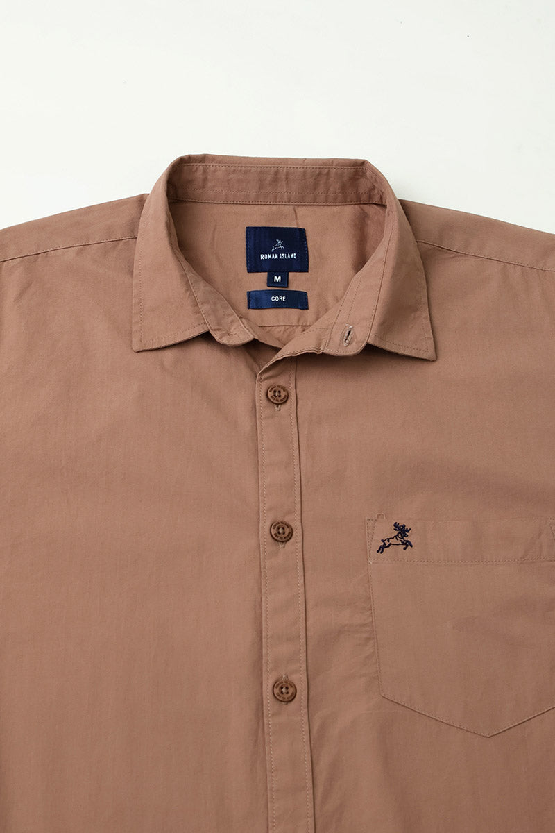 Brown Plain Shirt