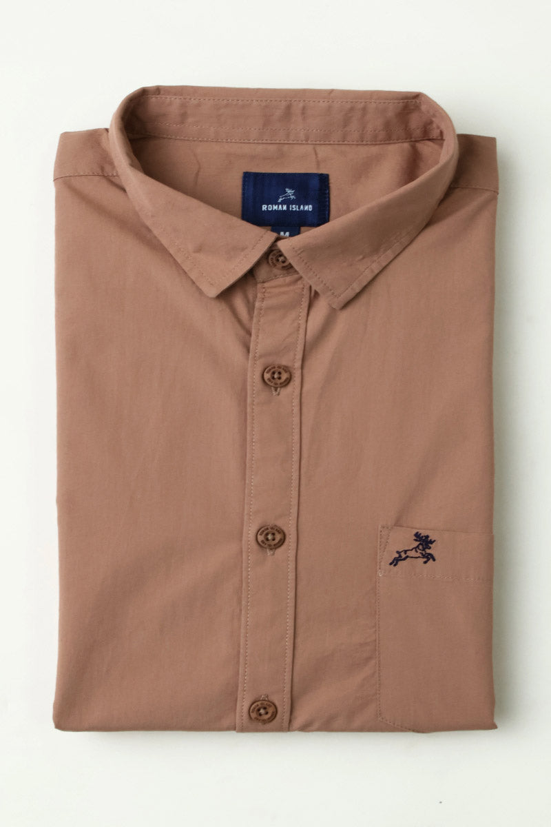 Brown Plain Shirt