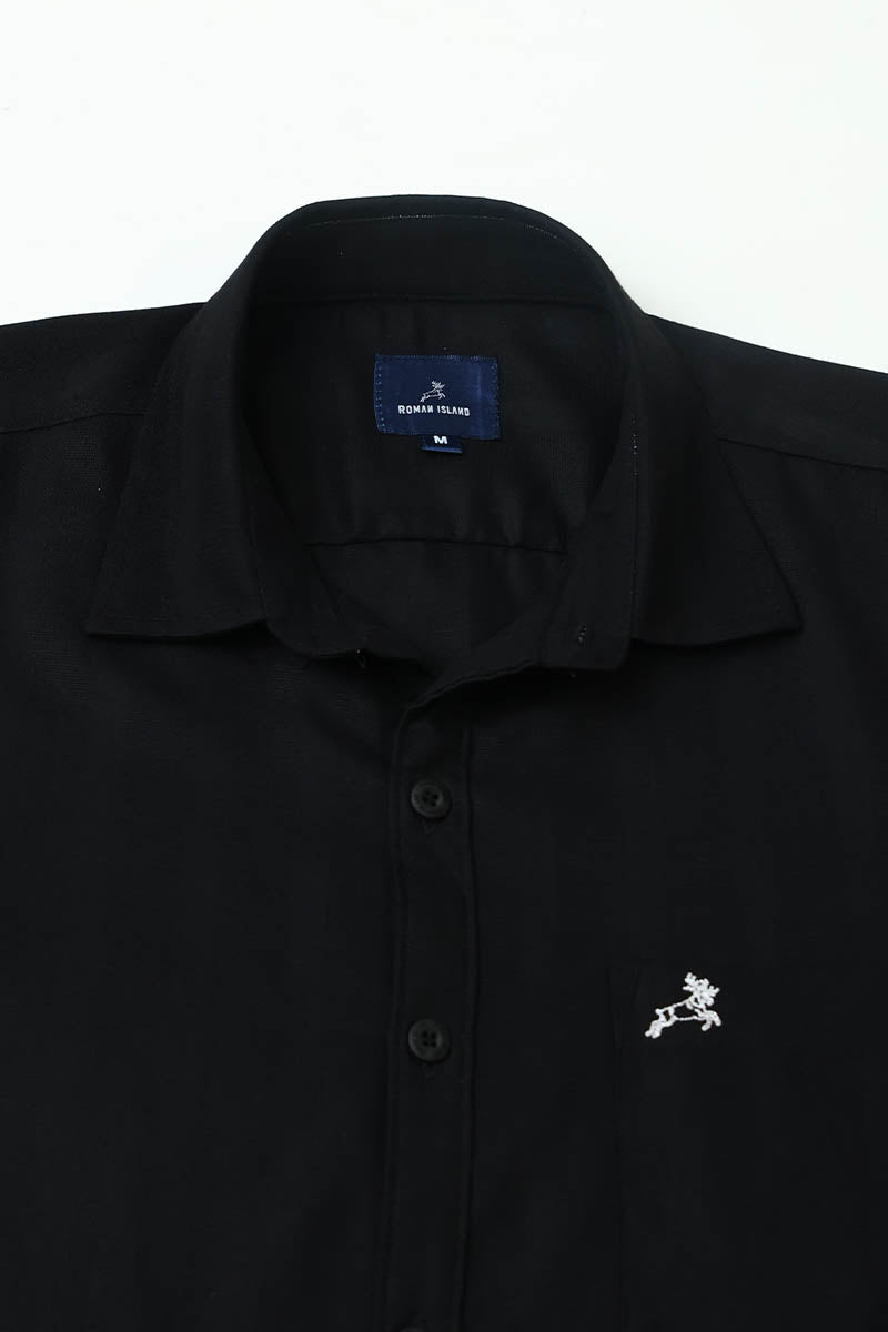 Black Plain Shirt