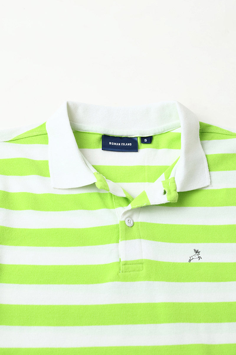 Engineered Stripe Polo Tee