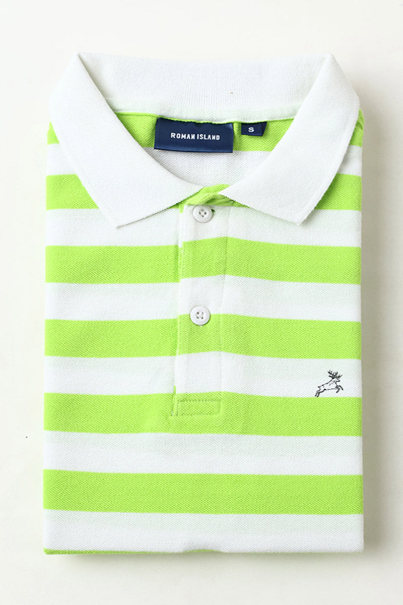 Engineered Stripe Polo Tee