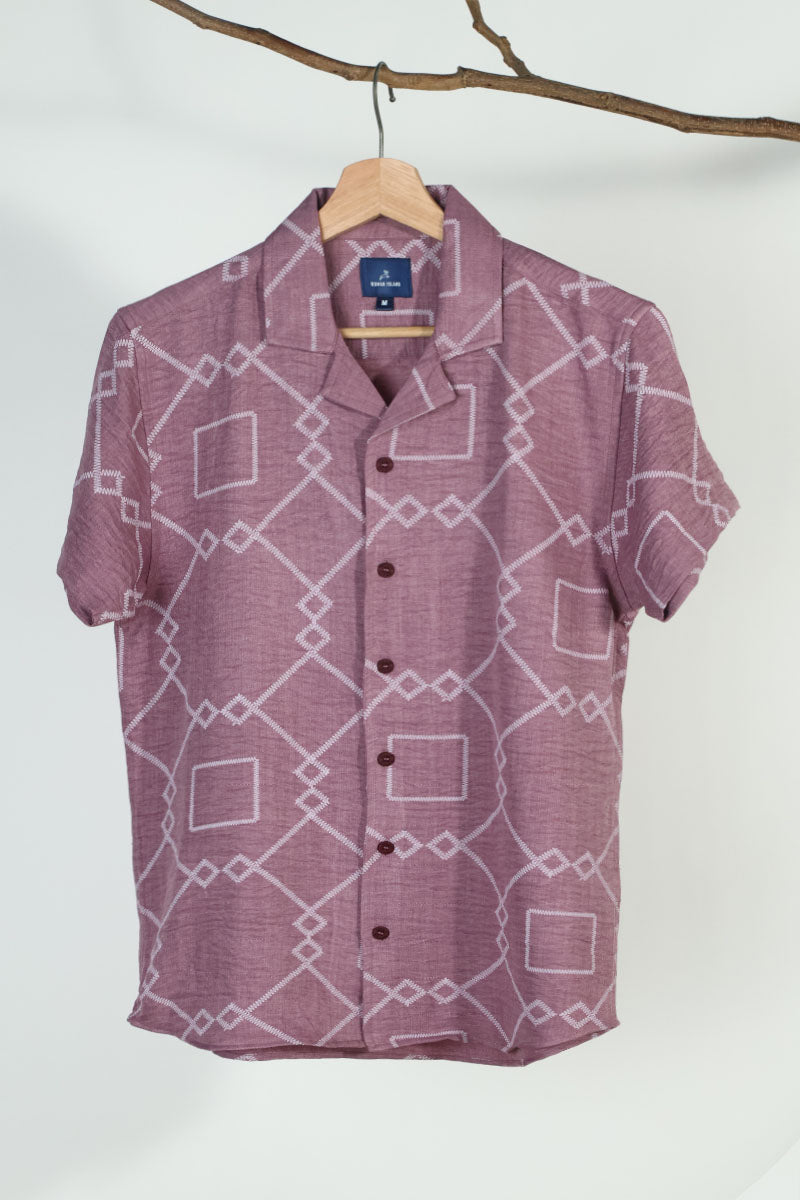 Maroon Printed Shirt