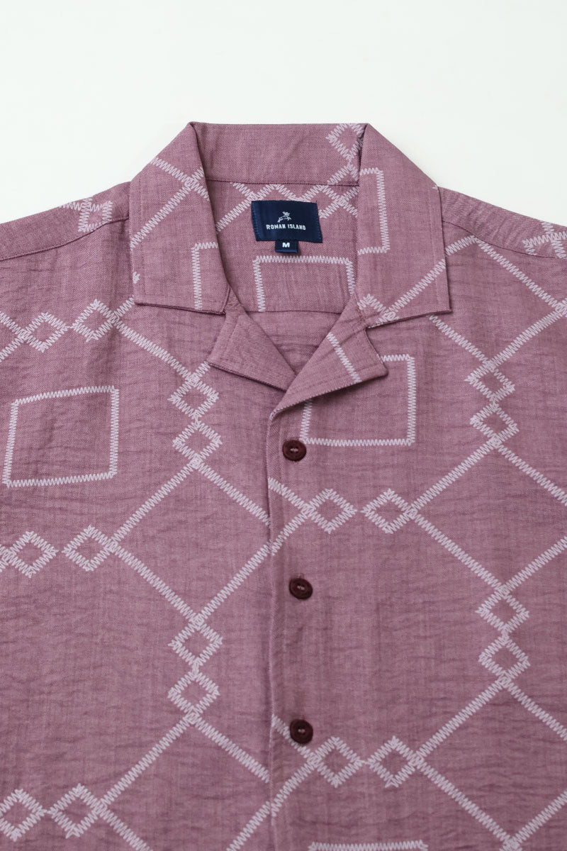 Maroon Printed Shirt