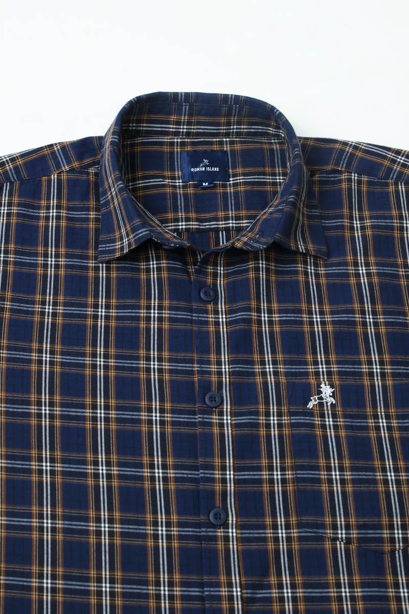 NavyBlue Checks Shirt