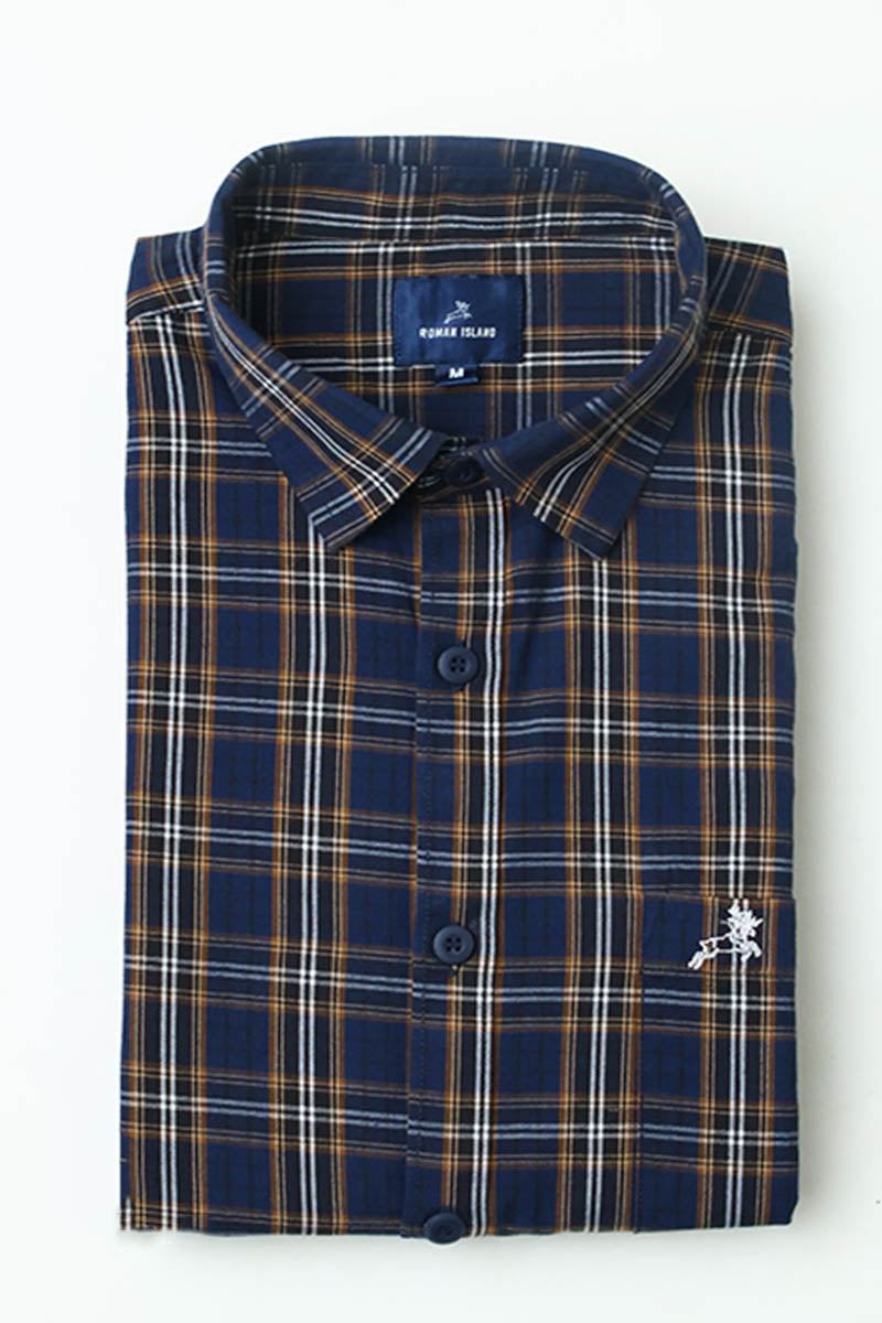 NavyBlue Checks Shirt