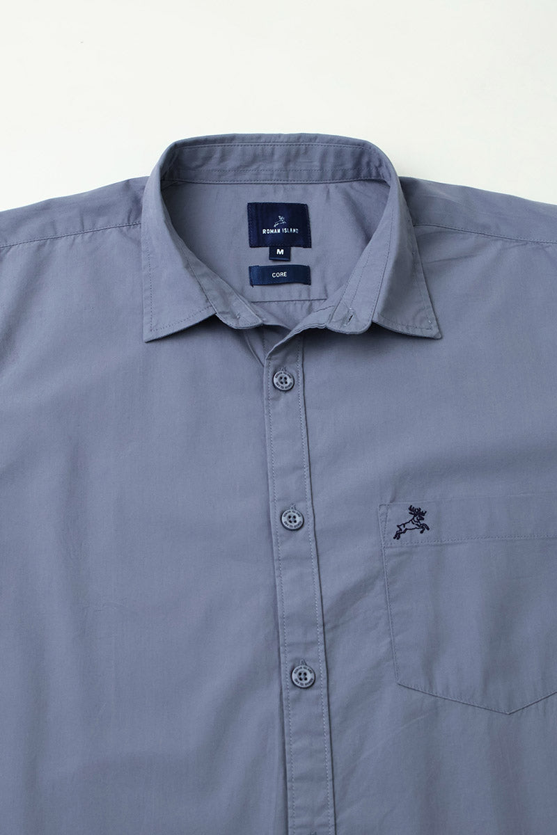 Grey Plain Shirt