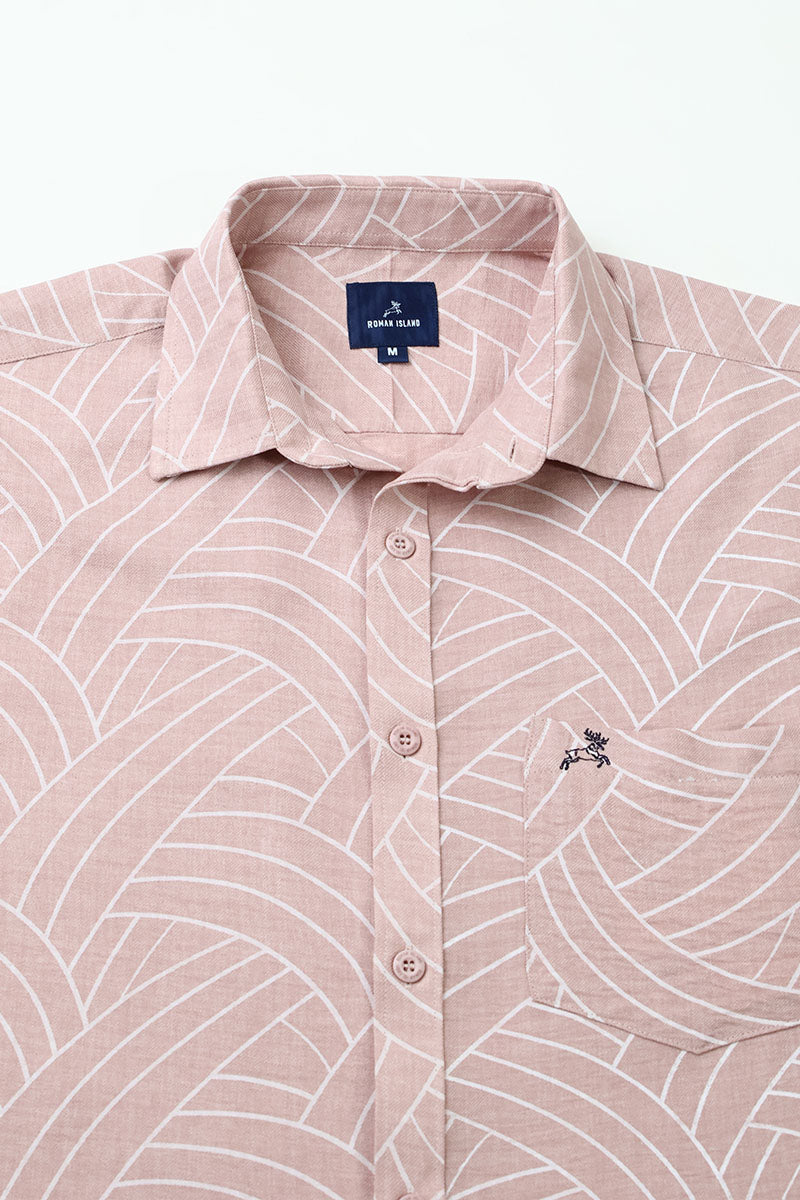 Peach Print Shirt