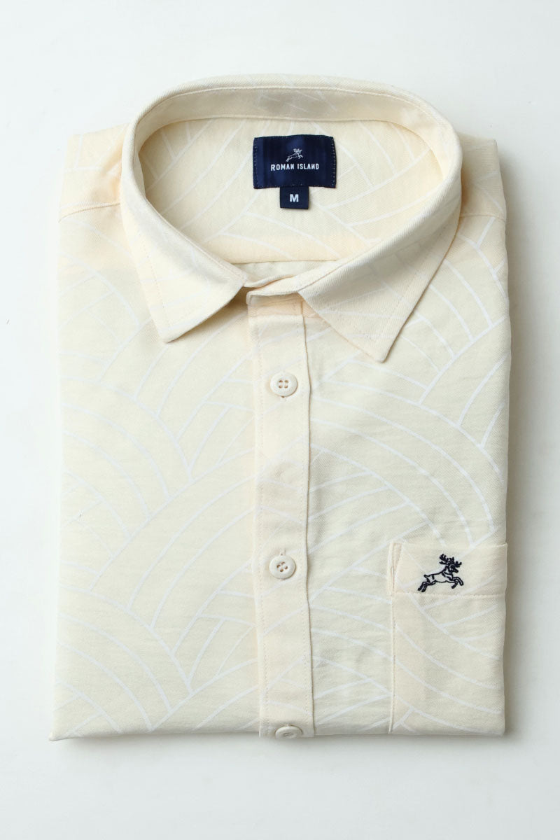 Beige Print Shirt