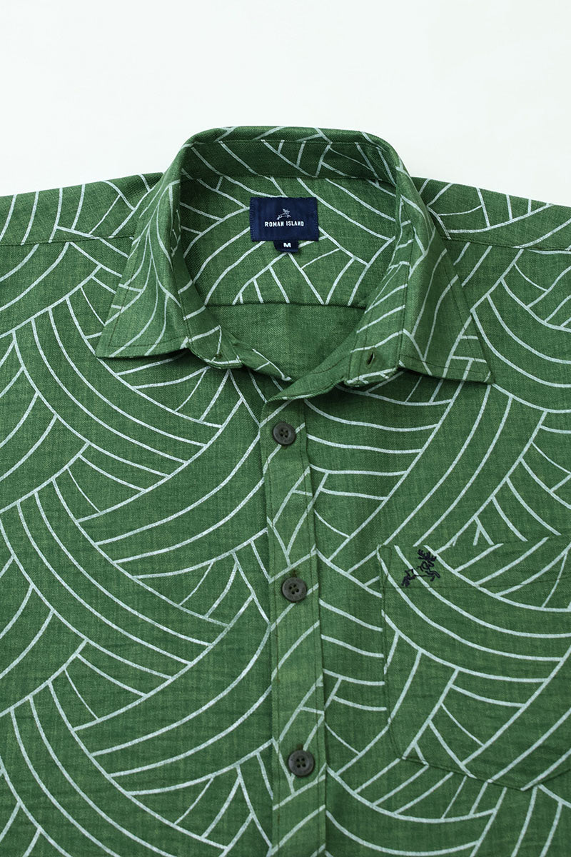 Green Print Shirt