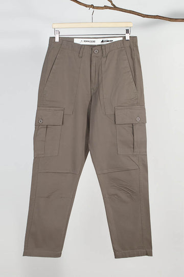 Brown Plain Cargo Trouser