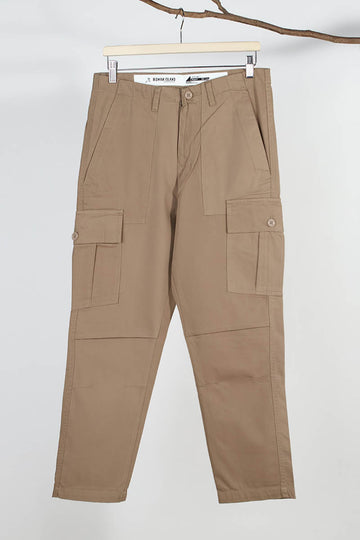 Brown Plain Cargo Trouser