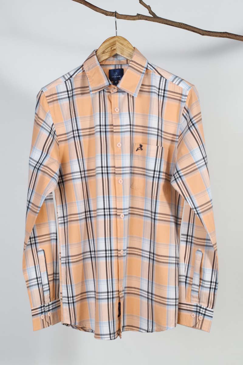 Orange Checks Shirt