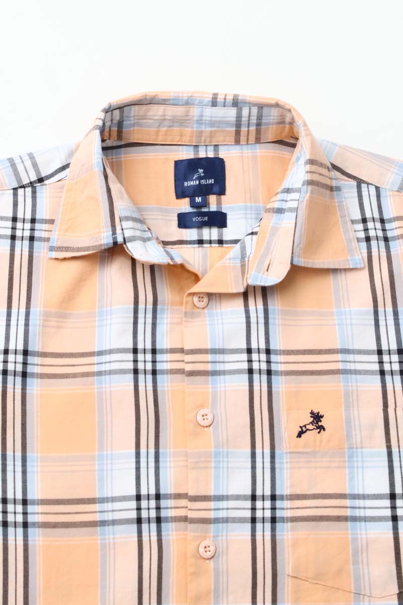 Orange Checks Shirt