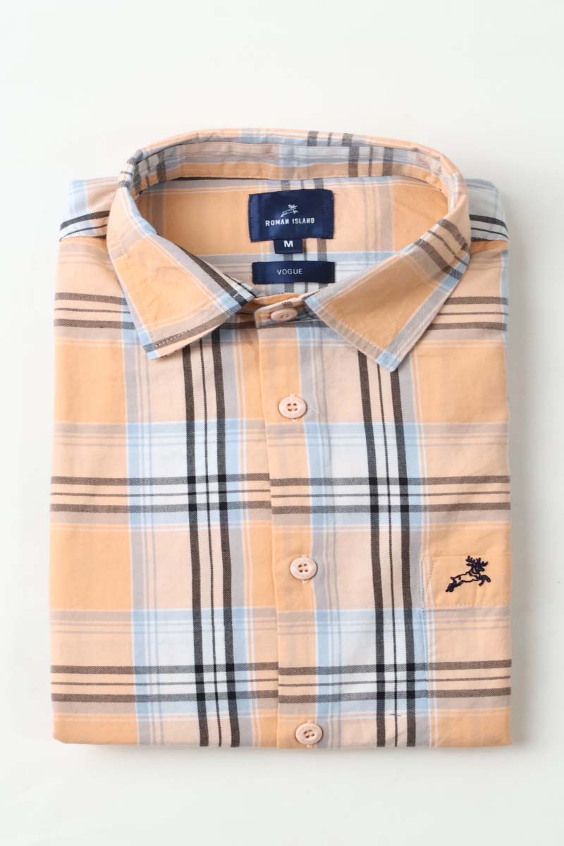 Orange Checks Shirt