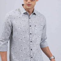 Grey Print Shirt