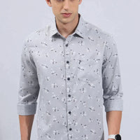 Grey Print Shirt