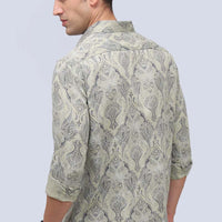 Beige Print Shirt