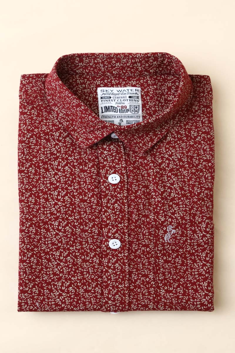 Cotton Slub Printed Shirt