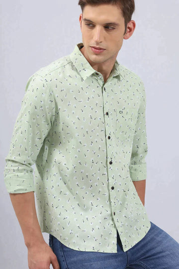 Green Print Shirt