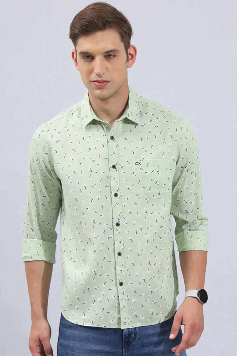 Green Print Shirt