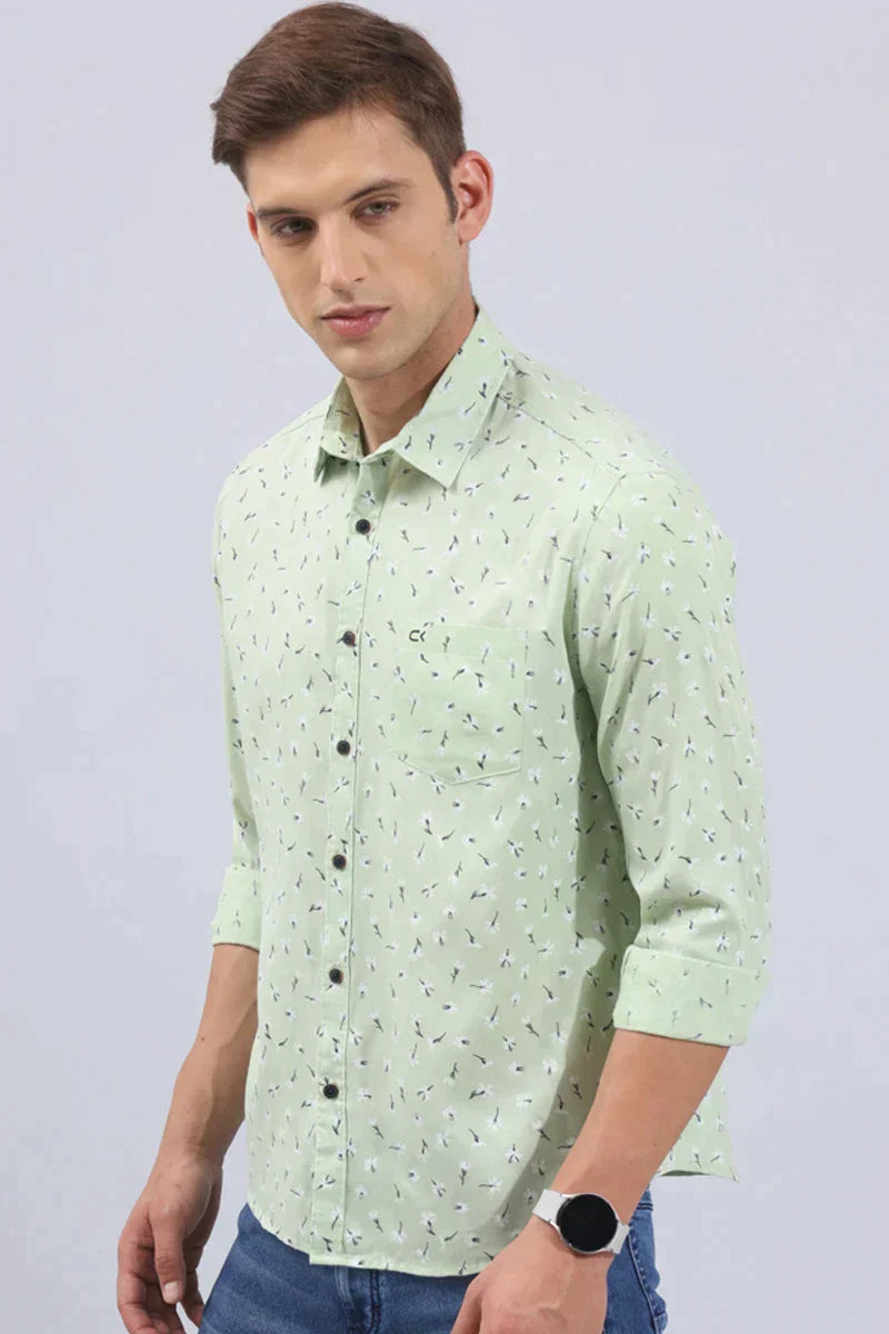 Green Print Shirt