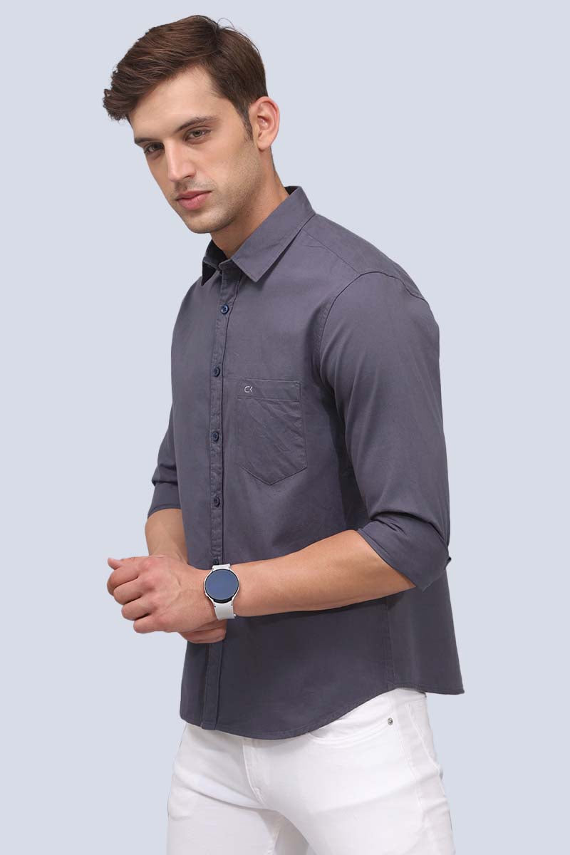 Grey Plain Shirt