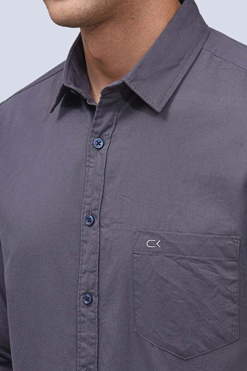 Grey Plain Shirt