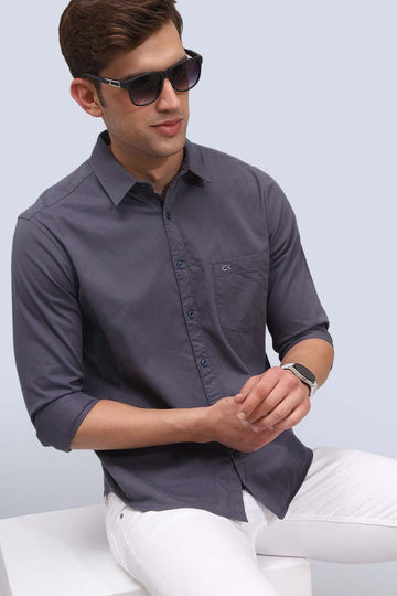 Grey Plain Shirt