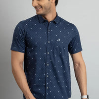 Navy Blue Print Shirt