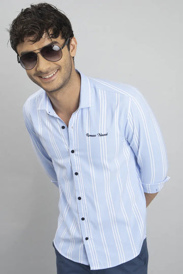 Sky Blue Stripes Shirt