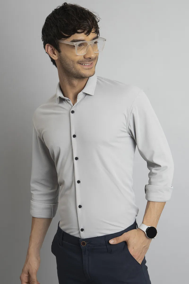 Grey Plain Shirt