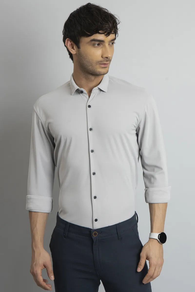 Grey Plain Shirt