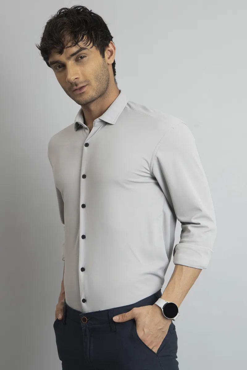 Grey Plain Shirt