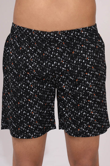 Black Print Boxer